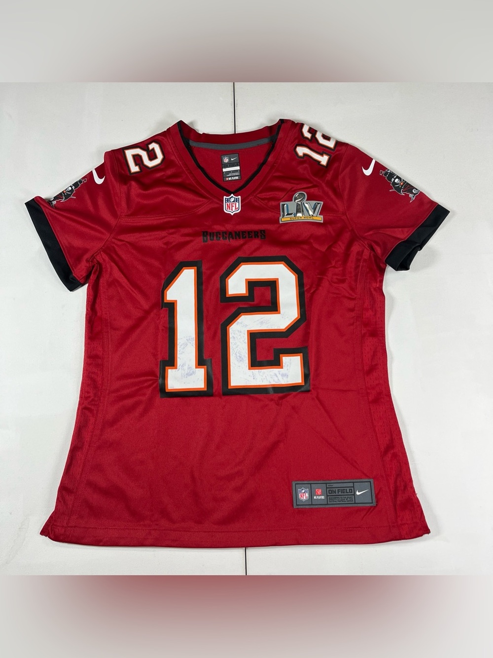 Nike Tom Brady Tampa Bay Buccaneers Super Bowl Jersey On Field Red #12 Men's M